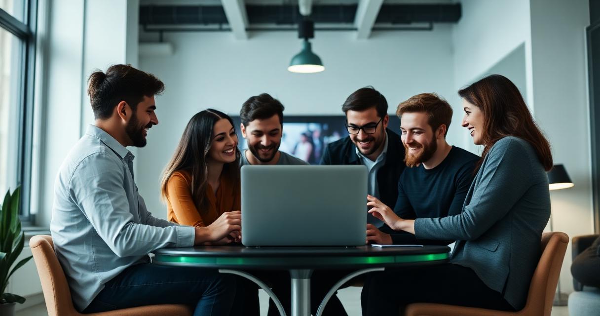 Junges Startup-Team im modernen Office, Whiteboard mit Roadmap, akzentuiert mit PR1ME Studio Lime #D3DE32 – Website für Startups by PR1ME Studio